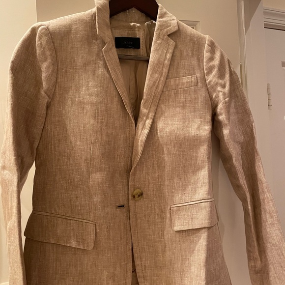J Crew Linen Blazer 0P